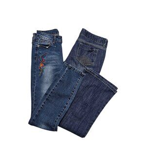 Bundle Jeans Size 14 Tommy Hilfiger And Blue Candy Embroidered Floral Denim